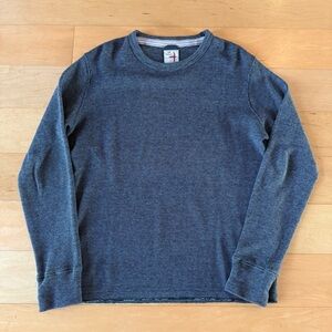 Relwen Men's Medium Thermal Crew Neck Long Sleeve Shirt Waffle Knit Gray